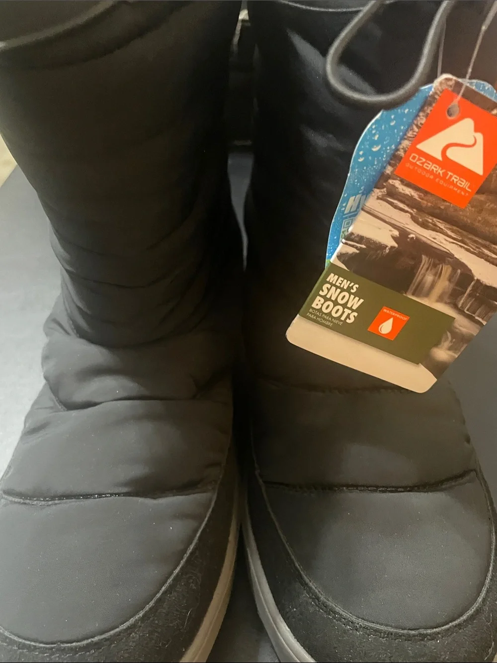 Black Ozark Trail  Winter Boots, NWT Sz.10 waterproof, insulted, memory foam